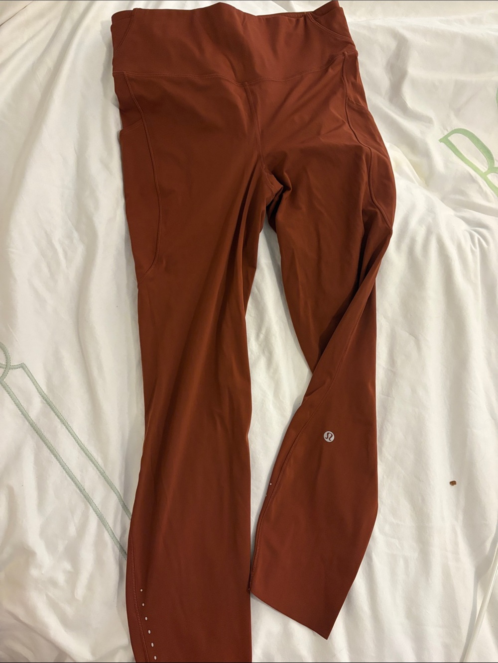 lululemon athletica Girls' Rust Orange High-Waist Leggings
